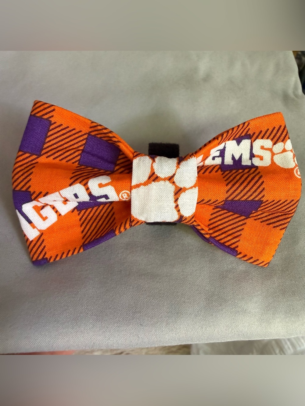 Clemson Pet Bowtie (large)